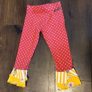 Matilda Jane Hall Pass Scrappy Ruffle Leggings Sz 6